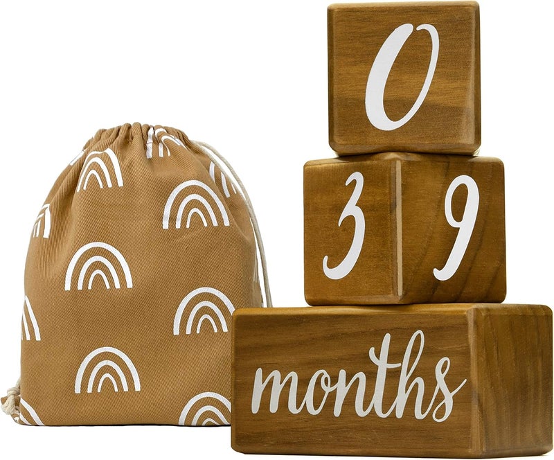 Pondering Pine Baby Milestone Blocks Set - Image 1